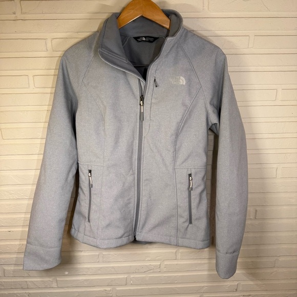 The North Face Jackets & Blazers - The North Face Light Gray Windwall Fleece Lined Jacket, Women’s Size Medium